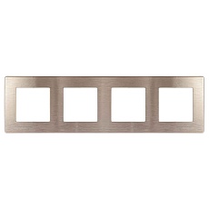 Рамка 4-постовая ЭРА 12 сатин шампань 12-5104-04 Б0052532