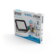 Прожектор светодиодный Gauss Elementary 200W 6500К 691511200 1