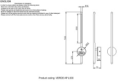 Бра Crystal Lux VERDE AP L500 BLACK NEW 3