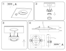Светильник встраиваемый AMBRELLA LIGHT TECHNO SPOT TN6739 3