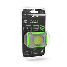 Налобный светодиодный фонарь Gauss от батареек 65х45 150 лм GF305 4