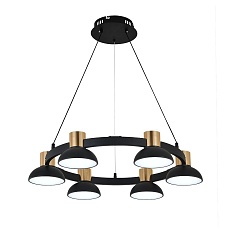 Подвесная светодиодная люстра Indigo Traforo 11059/6P Black V000182L 3