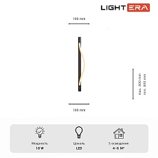Настенный светильник Lightera Tura LE103W-80B 5