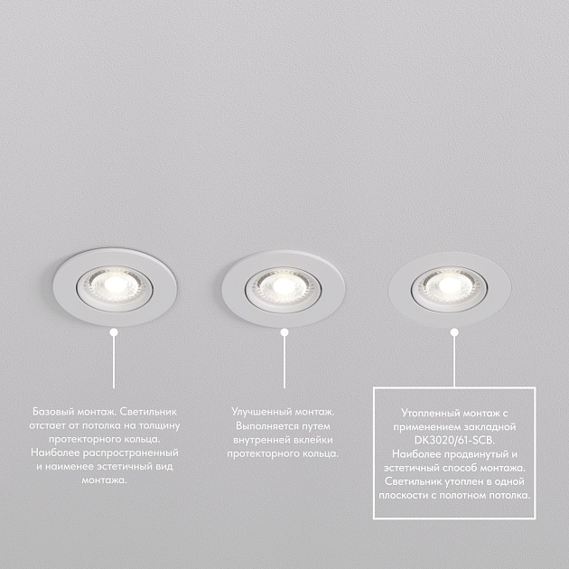 Встраиваемый светильник Denkirs Billum DK3020-WH Фото № 4