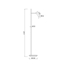 Торшер Maytoni Estudo Z010FL-L8B3K 5
