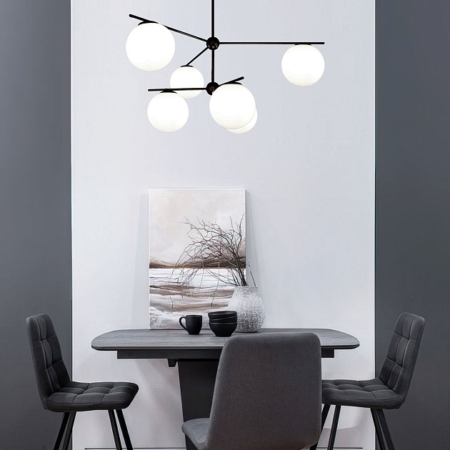 Потолочная люстра Eurosvet Marbella 60147/6 черный Smart Фото № 5