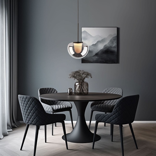 Подвесной светодиодный светильник Eurosvet Twice 90325/1 черный Фото № 4