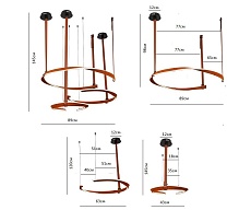 Подвесной светодиодный светильник Kink Light Маджена 07656-3A,04 2