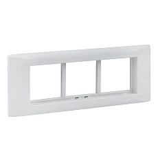 Рамка+суппорт 6 модулей (3 поста) для парапетного кабельного канала EKF C-Line sup-6-105-50