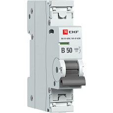Автоматический выключатель 1P 50А (B) 6кА ВА 47-63N EKF PROxima M636150B