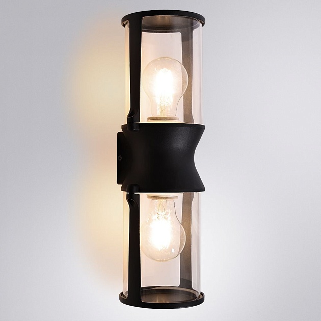 Уличный настенный светильник Arte Lamp Minchir A8306AL-2BK изображение 2 Уличный настенный светильник Arte Lamp Minchir A8306AL-2BK Фото № 2