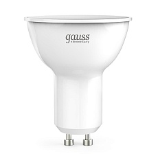 Лампа светодиодная Gauss GU10 9W 3000K матовая 13619
