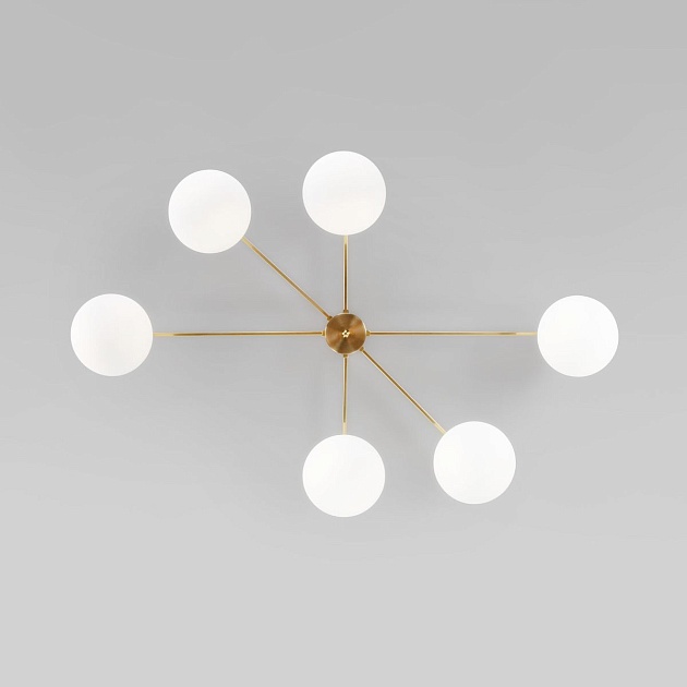 Потолочная люстра Eurosvet Opaline 70220/6 латунь Smart Фото № 3