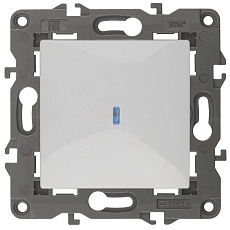Выключатель одноклавишный с подсветкой ЭРА Elegance 10AX 250V 14-1102-01 Б0034215