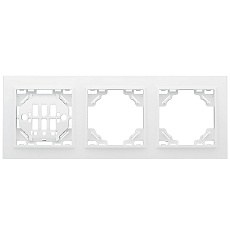 Минск Рамка 3-местная горизонтальная белая EKF Basic ERM-G-303-10