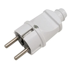 Вилка разборная General GRV-P-16-R-G-W-IP20, 16А, круглая, с/з, белая, IP20, 1/30/300