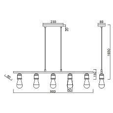 Подвесной светильник Vele Luce Tenuto VL6532P05 3