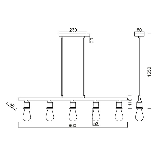 Подвесной светильник Vele Luce Tenuto VL6532P05 Фото № 4