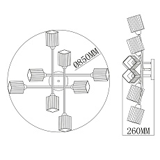 Потолочная люстра De Markt Олимпия 638011808 4