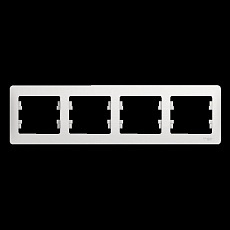 Рамка 4-постовая Systeme Electric Glossa белая GSL000104