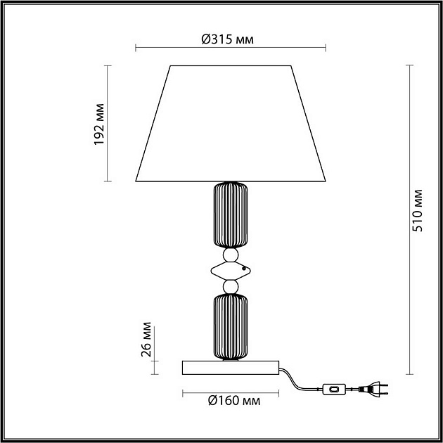Настольная лампа Odeon Light Classic Candy 4861/1TA изображение 7 Настольная лампа Odeon Light Classic Candy 4861/1TA Фото № 7