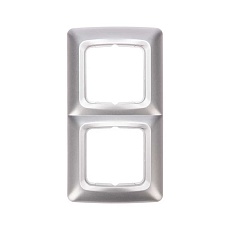 DEA Рамка 2-я горизонтальная Серебряный металлик KRANZ KR-78-0286