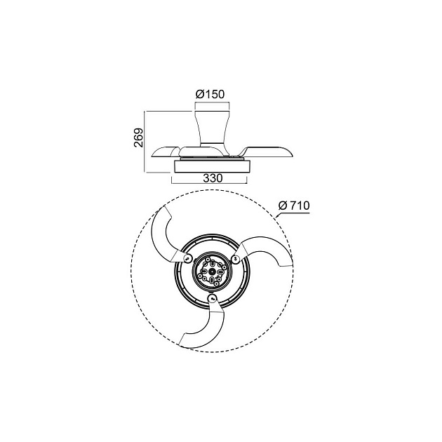 Люстра-вентилятор Mantra NISEKO FAN XS 9090 изображение 2 Люстра-вентилятор Mantra NISEKO FAN XS 9090 Фото № 2
