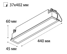 Встраиваемый светодиодный светильник Italline IT06-6015 white 3000K 1
