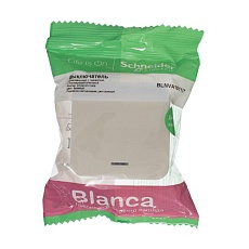 Выключатель одноклавишный Systeme Electric Blanca 10A 250V с подсветкой бежевый BLNVA101117