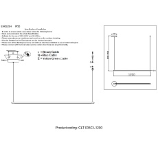 Подвесной светодиодный светильник Crystal Lux CLT 035C L1200 BL 1