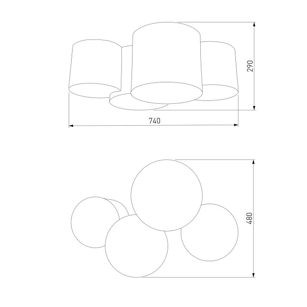 Потолочный светильник TK Lighting 3276 Mona Kids Фото № 2