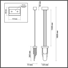 Подвесной светодиодный светильник Odeon Light Exclusive Hightech Foros 5438/12L 1