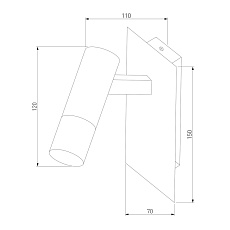 Светодиодный спот Eurosvet Cast 20142/1 Led черный/золото 2