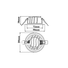 Встраиваемый светодиодный светильник Fiberli CDEW3-TECO(W) 12130701 1