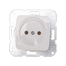 DEA Розетка 1-ая б/з с/у 10А мех. Бел KRANZ KR-78-0210