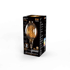 Лампа светодиодная филаментная Gauss E27 8W 2400K золотая 152802008 4