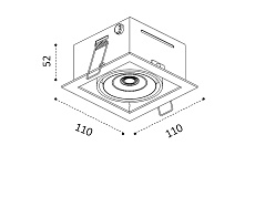 Встраиваемый светодиодный светильник Italline DL 3032 white 4000K 1