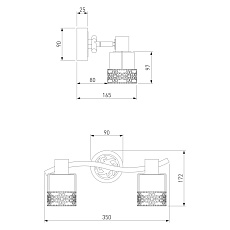 Спот Eurosvet Silvia 20025/2 белый с золотом/ хром 1