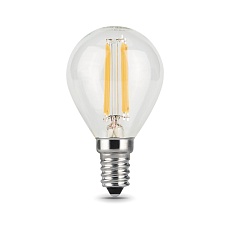 Лампа светодиодная филаментная Gauss E14 5W 2700K прозрачная 105801105 2