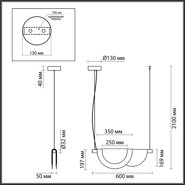 Подвесной светодиодный светильник Odeon Light Colle 4358/20L изображение 6 Подвесной светодиодный светильник Odeon Light Colle 4358/20L Фото № 6
