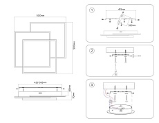 Потолочный светодиодный светильник Ambrella light Acrylica Disk FA7723 2