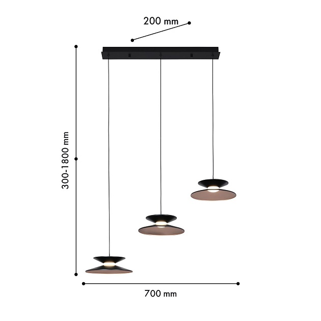 Подвесной светодиодный светильник Favourite Platt 4372-3P Фото № 2