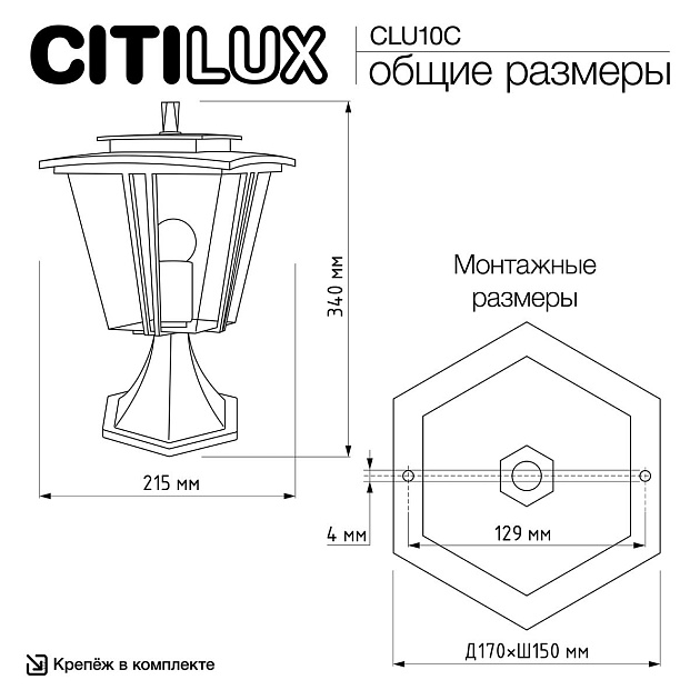 Уличный светильник Citilux Forts CLU10C изображение 2 Уличный светильник Citilux Forts CLU10C Фото № 2