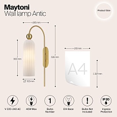 Бра Maytoni Antic MOD302WL-01W 1