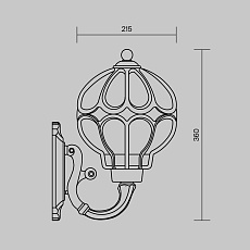Уличный настенный светильник Maytoni Via O024WL-01G 1
