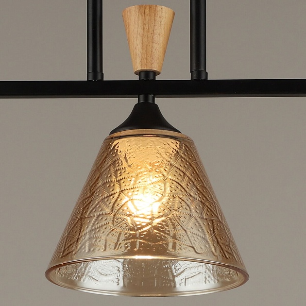 Спот Reluce 04864-0.3-03 BK+WOOD Фото № 3