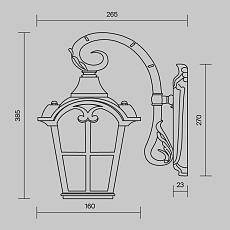 Уличный настенный светильник Maytoni Outdoor Albion O413WL-01BZ 1