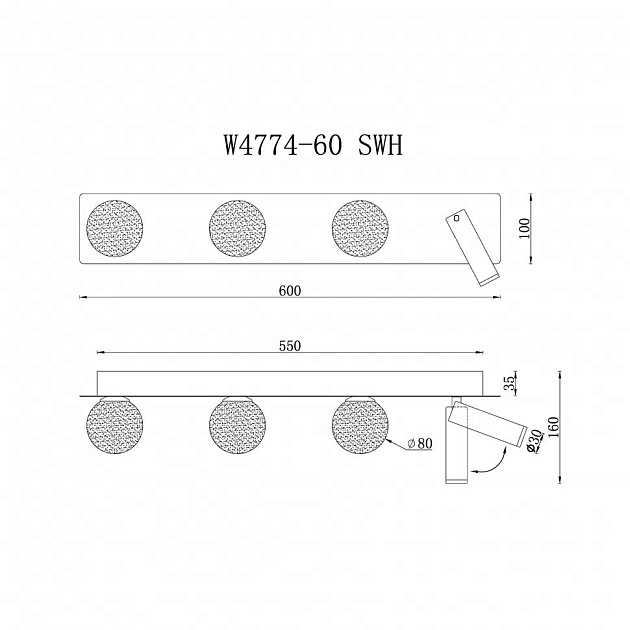 Бра iLedex Telescope W4774-60 SWH Фото № 2