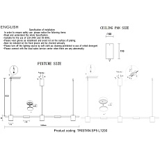 Подвесной светодиодный светильник Crystal Lux Tristan SP5 L1200 Gold 1