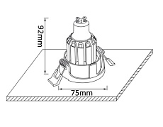 Встраиваемый светильник Crystal Lux CLT 004С1 WH 3